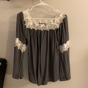 Laced grey top for just 10$